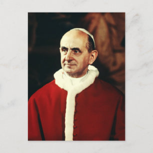 Cartão Postal Papa S. Paulo VI Comemorativo Histórico Braço Papa