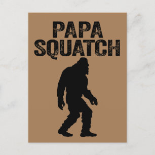Cartão Postal Papa Squatch Engraçado Bigfoot - Presente do Dia d
