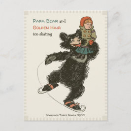 Cartão Postal Papa Urso e Ouro de skate CC0715 Fairytale