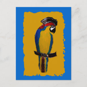 Cartão Postal Papagaio Azul