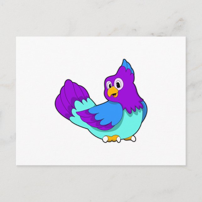 Cartão Postal Papagaio azul (Frente)