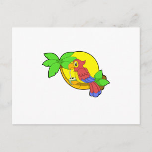 Cartão Postal Papagaio com Coco