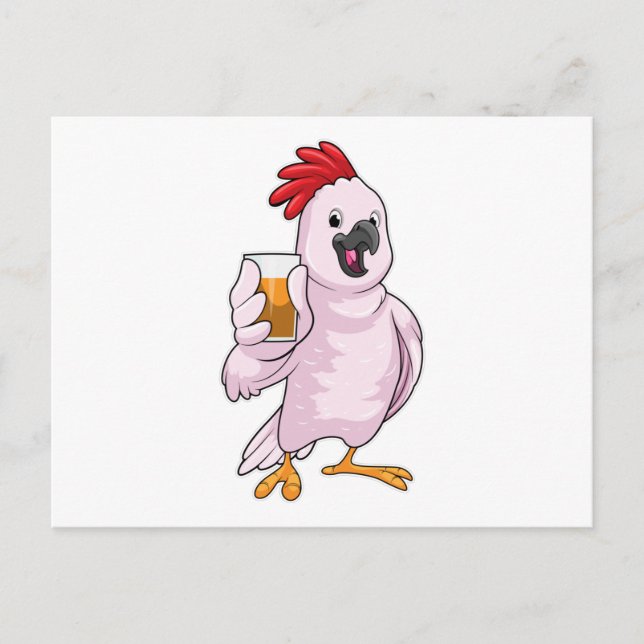 Cartão Postal Papagaio com Suco (Frente)