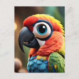 Cartão Postal Papagaio na Selva Anime, Cartão-postal