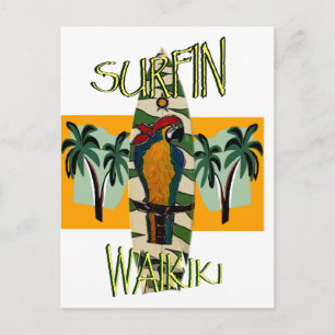 Cartão Postal Papagaio Surfista