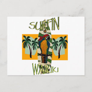 Cartão Postal Papagaio Surfista