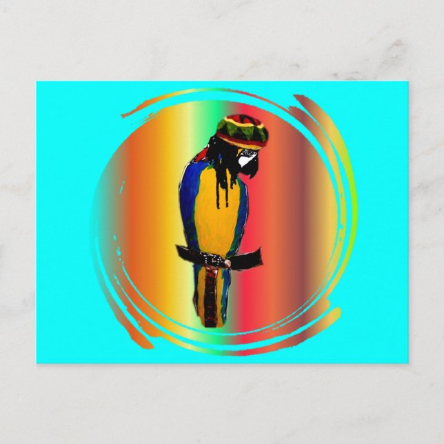 CARTÃO POSTAL PAPAGAIO TOCANDO (Frente)