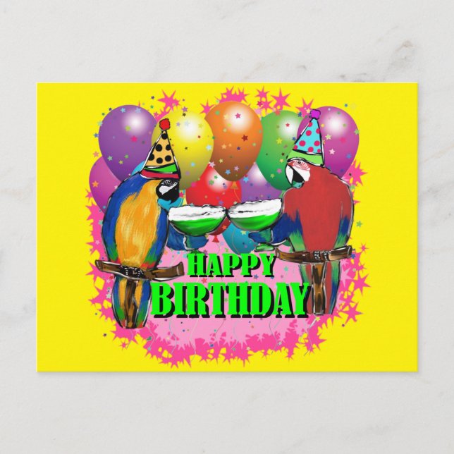 Cartão Postal PAPagaios DE ANIVERSÁRIO (Frente)