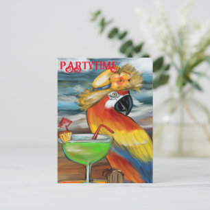 Cartão Postal Papagaios de Festa          