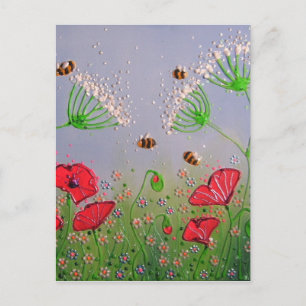 Cartão Postal Papagaios e Abelhas