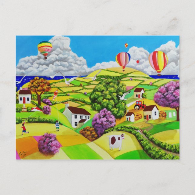 Cartão Postal Papagaios voadores (Frente)