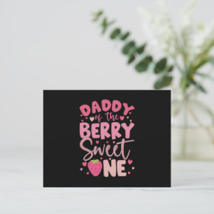 Cartão Postal Papai do Doce Morango Berry Aniversário