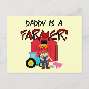 Cartão Postal Papai é uma Camiseta de Fazendeiro e Presentes