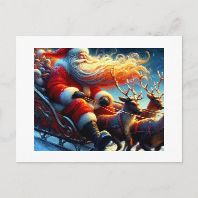 Cartão Postal Papai Noel, (Frente)