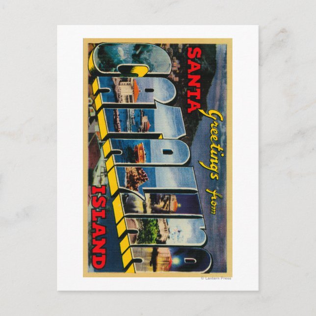 Cartão Postal Papai noel Catalina Island, Califórnia (Frente)