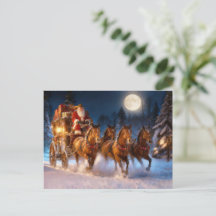Papai Noel Caubói Country Western e Carruagem