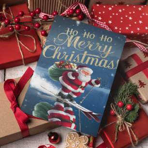 Cartão Postal Papai Noel Desce as Encostas