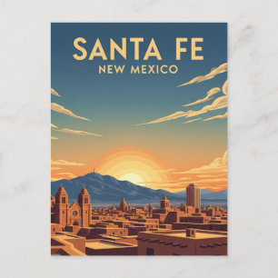 Cartão Postal Papai noel do Novo México no Skyline do Viagem