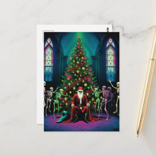 Cartão Postal Papai Noel e os Esqueletos Dançantes