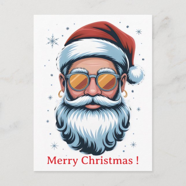 Cartão Postal Papai Noel Hipster  (Frente)