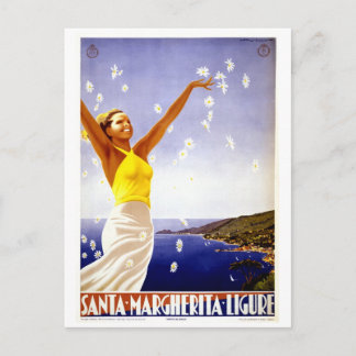 Cartão Postal Papai noel italiano Margherita Ligure Vintage