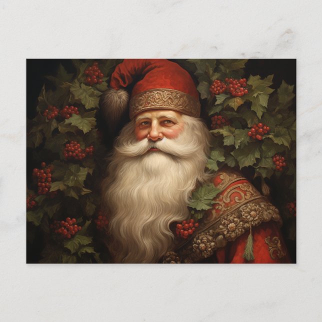 Cartão Postal Papai Noel Vintage (Frente)