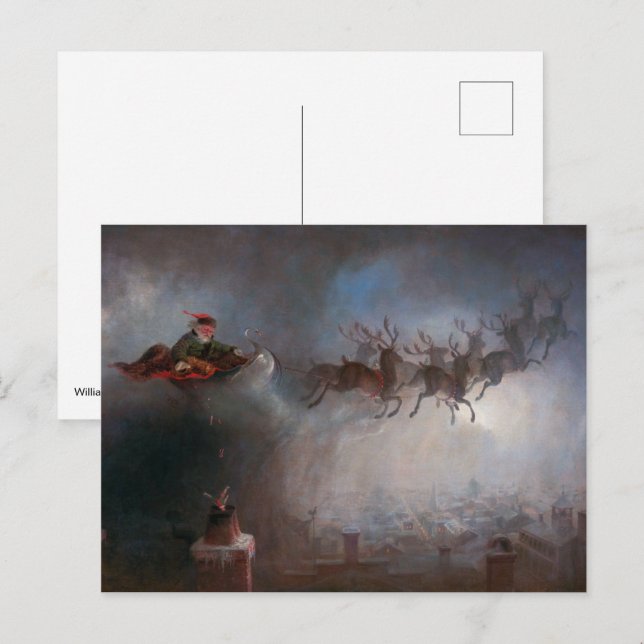 Cartão Postal Papai Noel | William Holbrook Beard | (Frente/Verso)