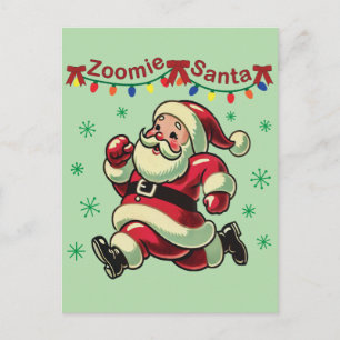 Cartão Postal Papai Noel Zoomie Natal