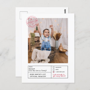 Cartão Postal Papais noeis Aprovados, Foto de Formulário Bela ou