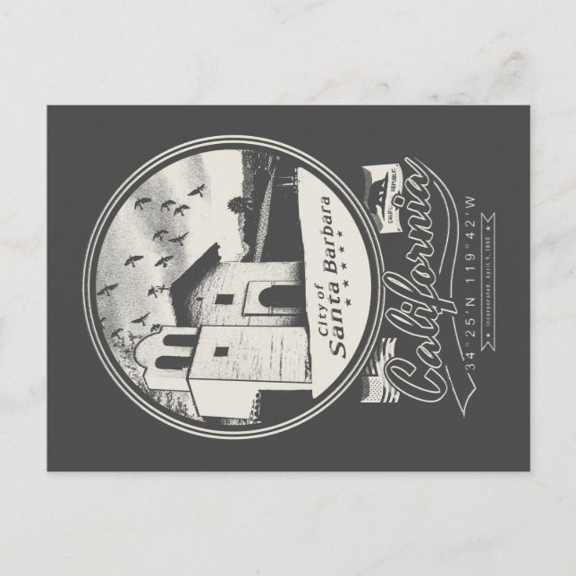 CARTÃO POSTAL PAPAIS NOEIS BARBARA CALIFORNIA (Frente)