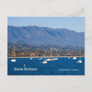 Cartão Postal Papais noeis Barbara Sailboat Products, Califórnia