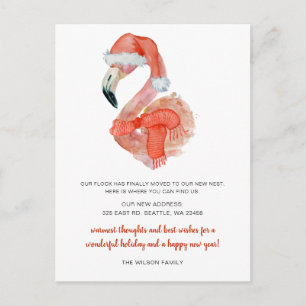 Cartão Postal Papais noeis bonitos Flamingo que mudamos de feria