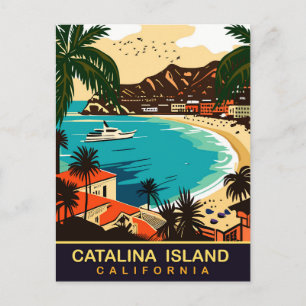 Cartão Postal Papais noeis Catalina, Beach, CA, Viagem