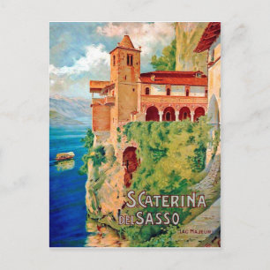 Cartão Postal Papais noeis Caterina del Sasso, Lago Maggiore, It