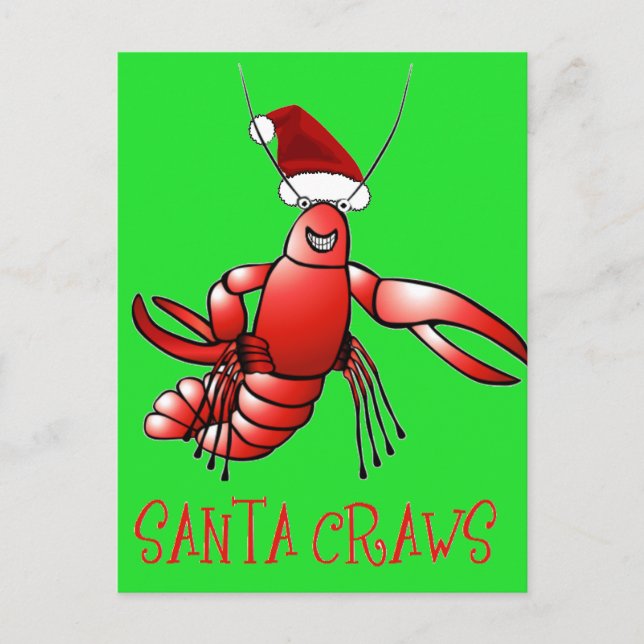 Cartão Postal Papais noeis Crawdad (Papais noeis Craws) (Frente)