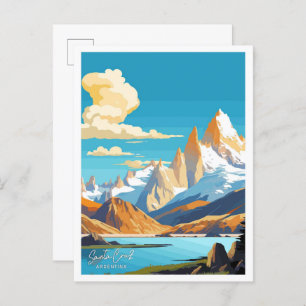 Cartão Postal Papais noeis Cruz Argentina Viagem Vintage