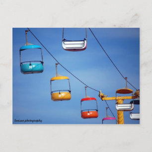 Cartão Postal Papais noeis Cruz Beach Boardwalk Tram