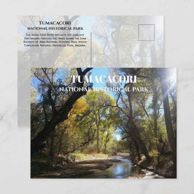 Cartão Postal Papais noeis Cruz River, Juan Bautista de Anza Tra (Frente/Verso)