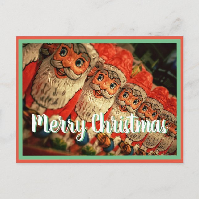 Cartão Postal Papais noeis de Feliz Natal (Frente)