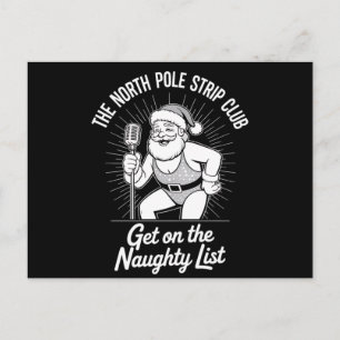 Cartão Postal Papais noeis de Natal do North Pole Strip Club