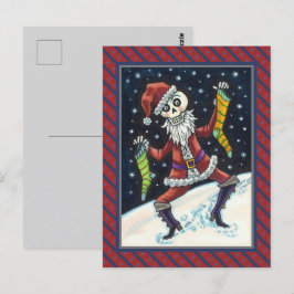 Cartão Postal Papais noeis DE OSSOS DE JINGLE, ESQUELETO DE FÉRI