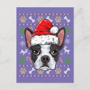 Cartão Postal Papais noeis de suor de Natal elegantes em Boston 