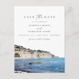 Cartão Postal Papais noeis de Watercolor Cruz California Beach S