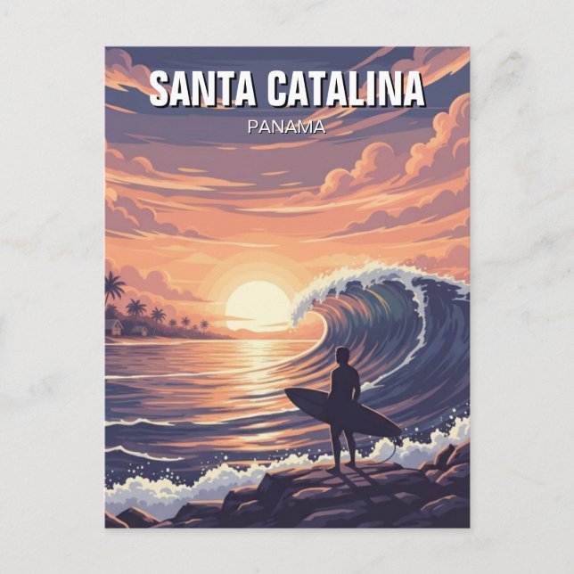 Cartão Postal Papais noeis do Panamá Catalina Viagem (Frente)