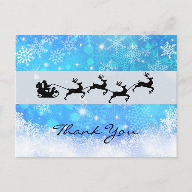 Cartão Postal Papais noeis e seus Obrigados de Natal para Reinad (Frente)