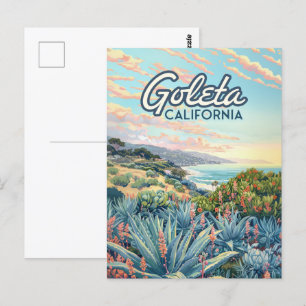 Cartão Postal Papais noeis Goleta California Barbara Isla Vista