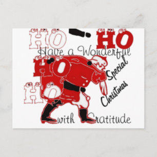Cartão Postal Papais noeis incríveis HoHo Feliz Natal