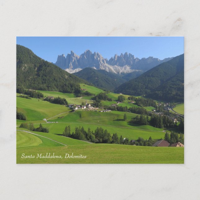 Cartão Postal Papais noeis Maddalena Dolomites (Frente)