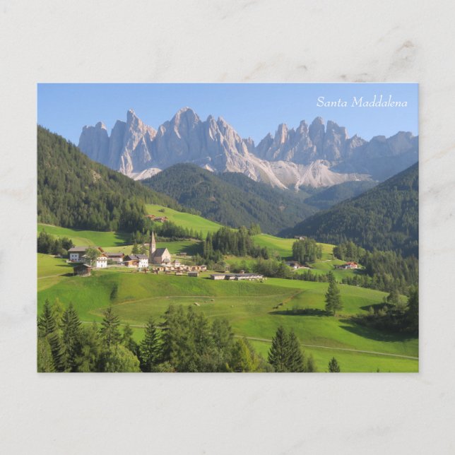Cartão Postal Papais noeis Maddalena Dolomites (Frente)