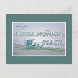 Cartão Postal Papais noeis Monica Beach, Cartão-postal da Califó